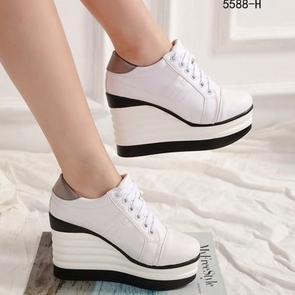 SEPATU SNEAKERS WANITA WEDGES BOOTS BOOT AJ17 SNEAKER HAK TINGGI HIGH HEEL WEDGES SEPATU FASHION KOR