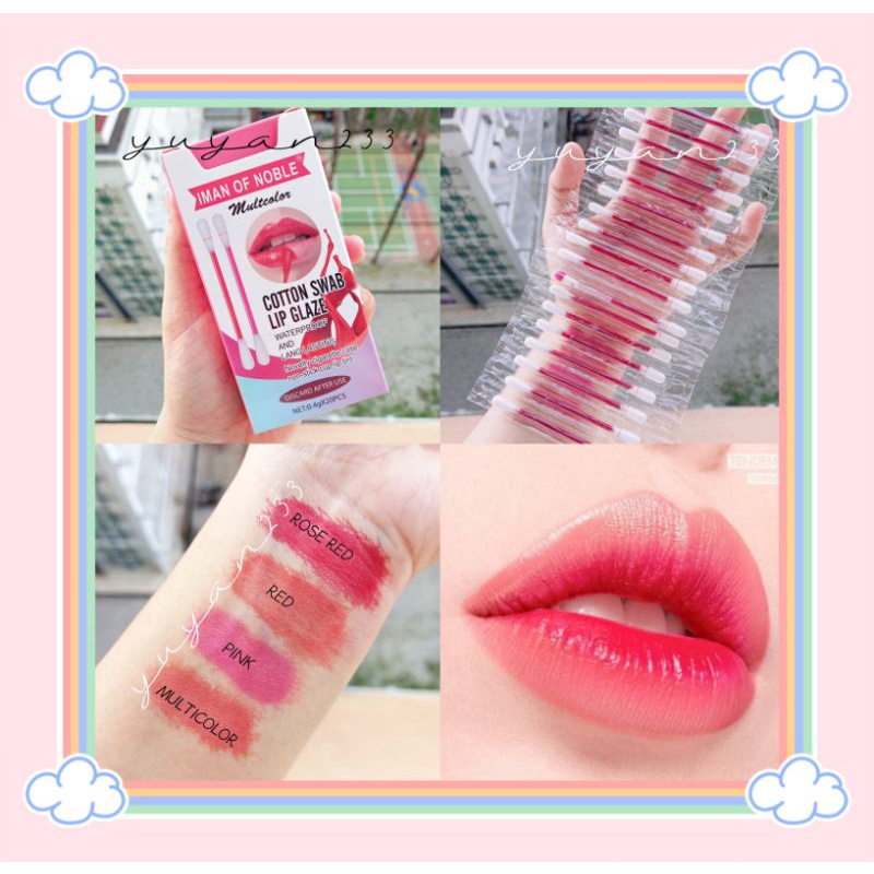 PROMO PERPACK!!!LIP TINT/LIP GLAZE COTTON SWAB/COTTON BUD IMAN OF NOBLE D-11