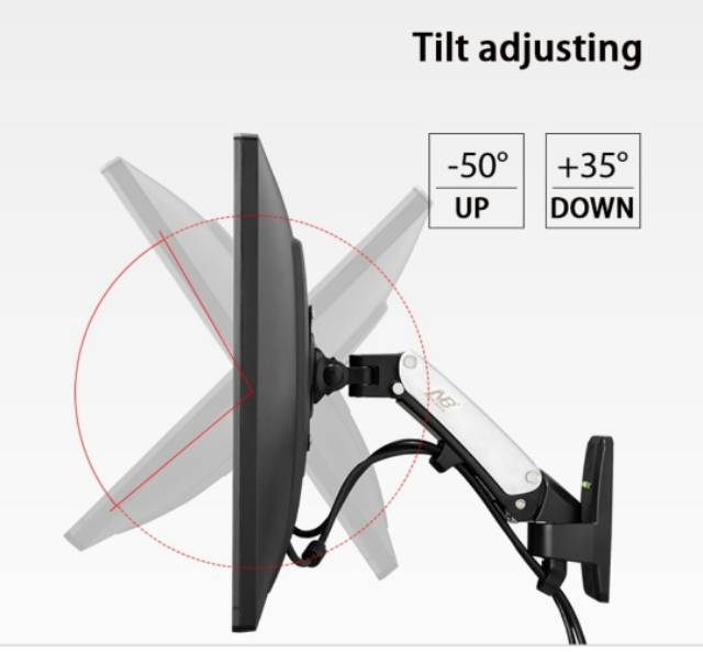 BRACKET MONITOR 17 20 24 26 27 Inch NORTH BAYOU F120 GASPRING