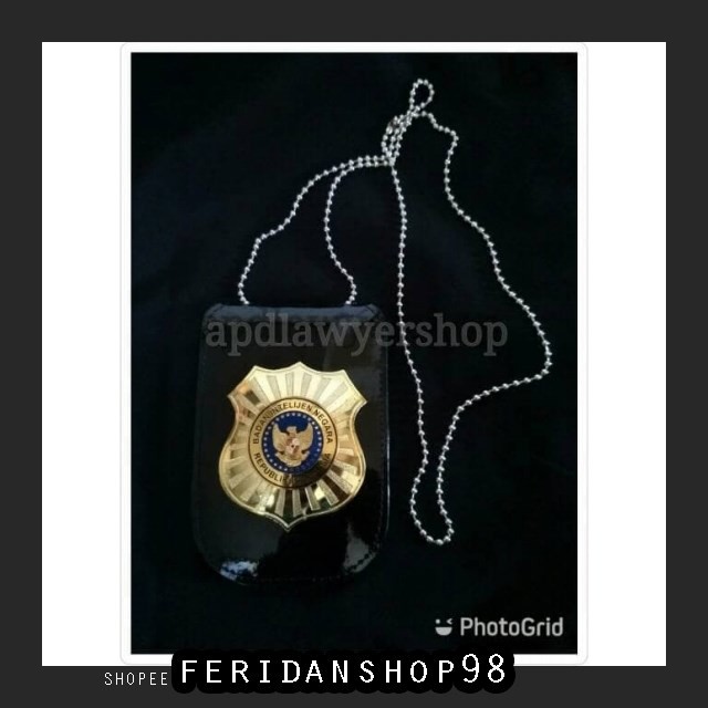 FS1287 NAME TAG & ID CARD HOLDER DOMPET NAME TAG ATK ID CARD HOLDER KALUNG LENCANA KTA BIN KULIT GLO