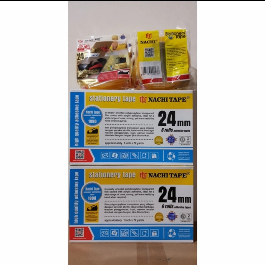 

SOLASI NACHI / SELOTIP / STATIONERY TAPE 1" (24 mm x72 YARD)