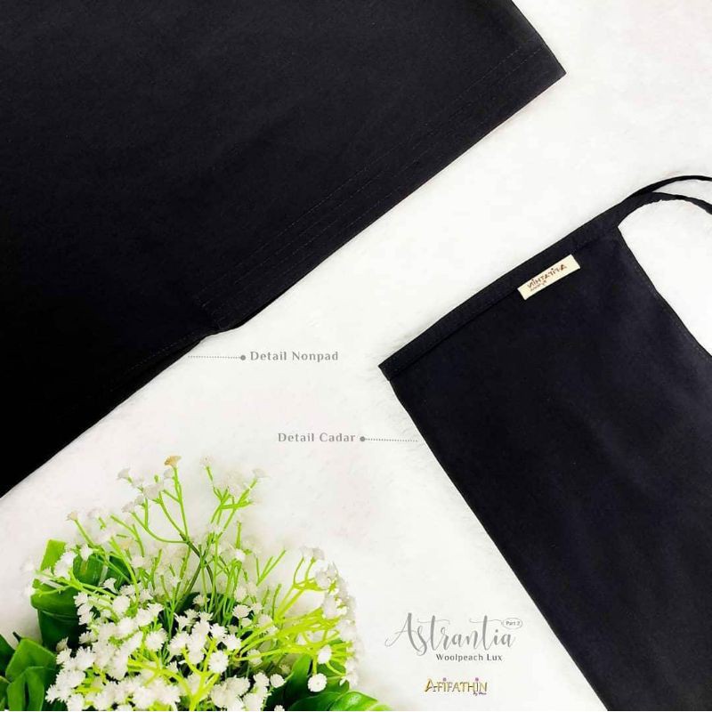 Gamis Astrantia Afifathin - Jilbab Astrantia - Jilbab Warna Hitam