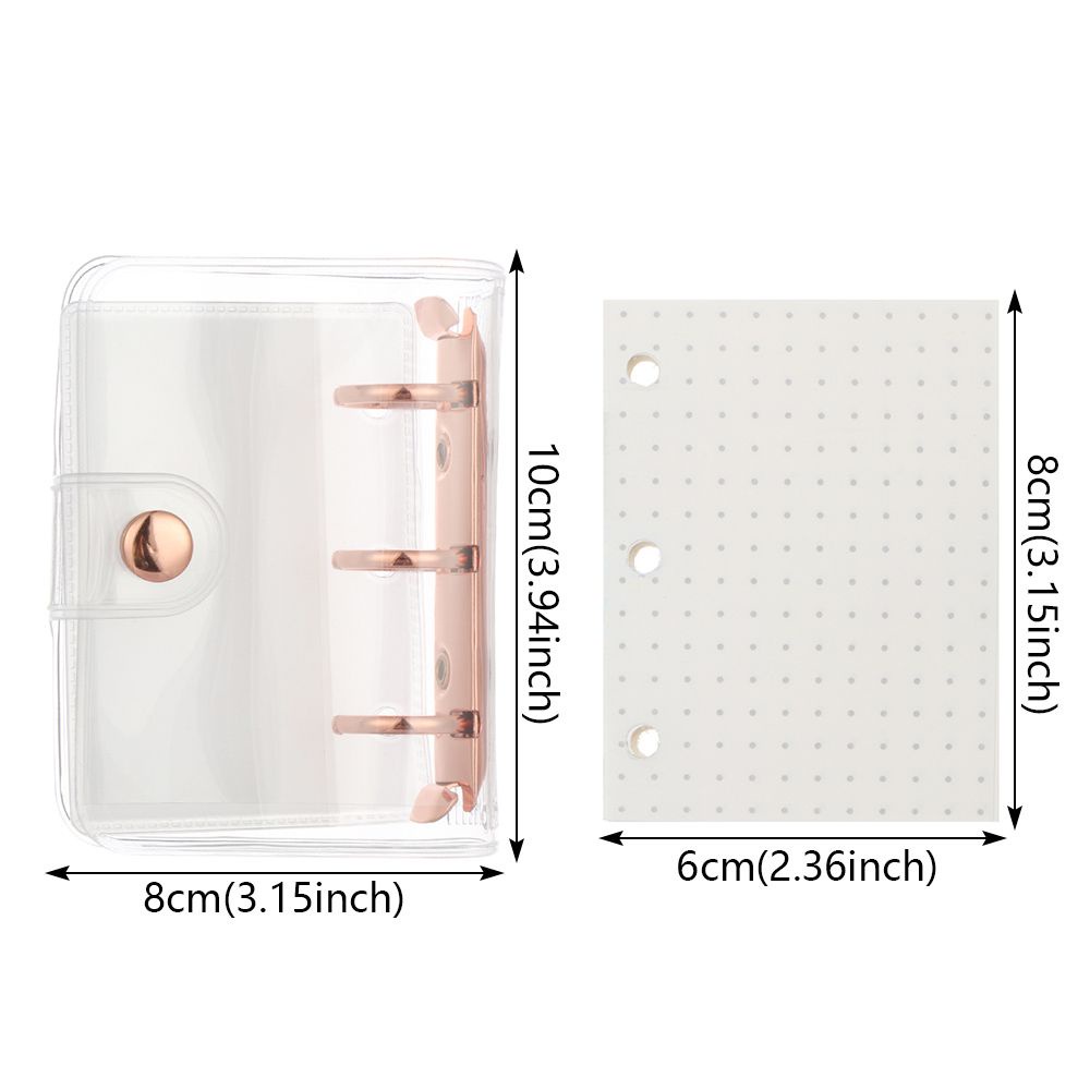 CHOOKEY Portable Rings Binder Mini Inner Pages Notebook Cover Creative File Folder 3-hole Hand Account Diary Stationery Diary Book Loose-leaf Refill