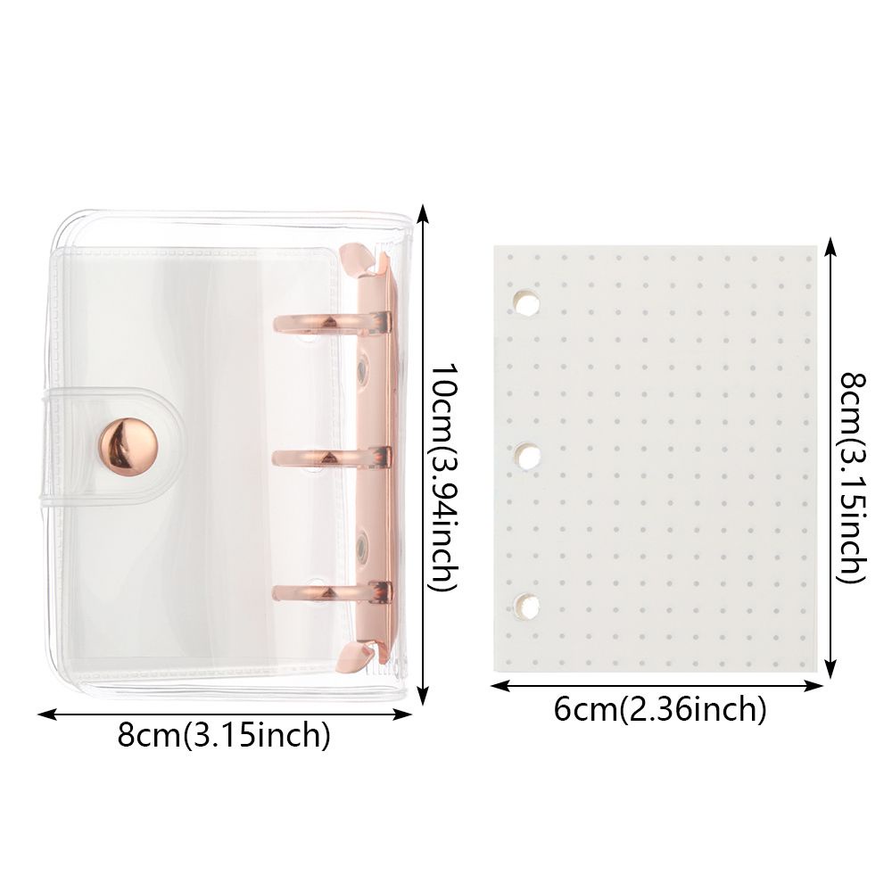 WONDERFUL Portable Rings Binder Mini Loose-leaf Refill Notebook Cover Creative File Folder 3-hole Hand Account Diary Stationery Diary Book Inner Pages