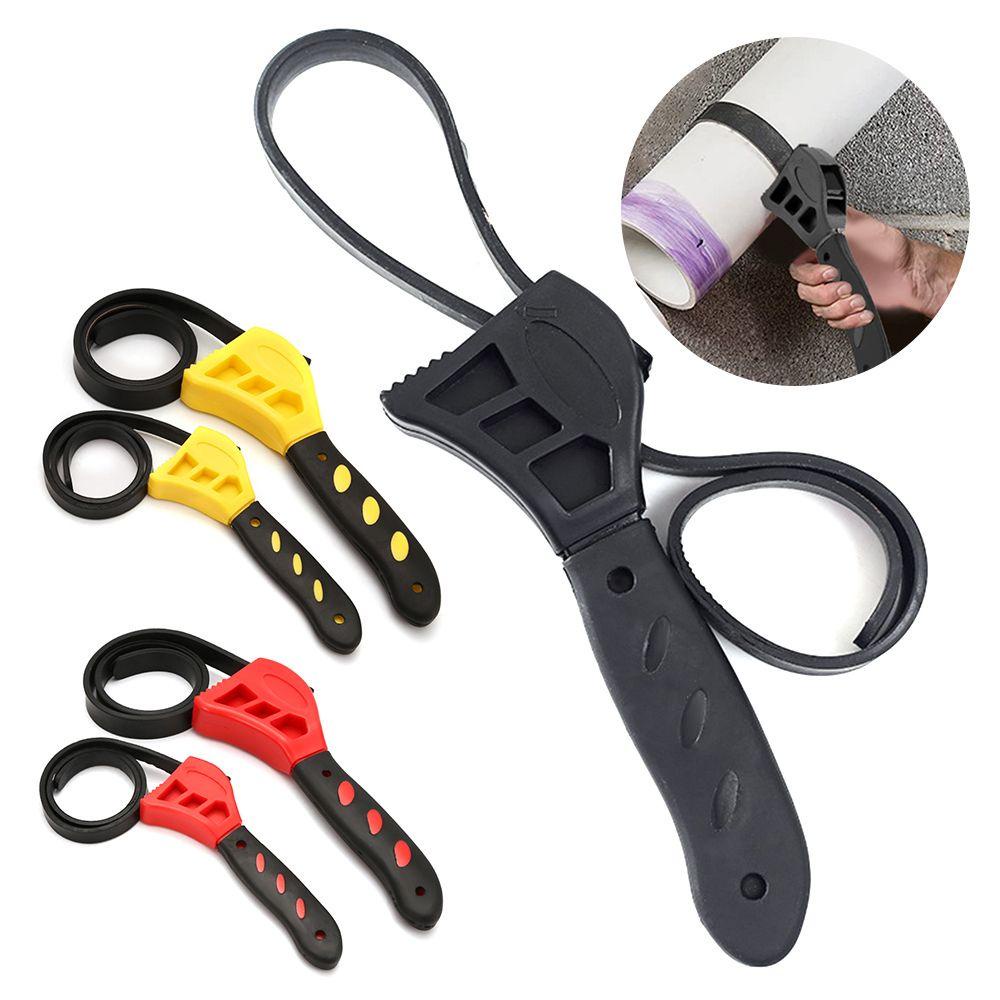 Kunci Pipa Nanas Pembuka Universal Ledeng Filter Minyak Puller Strap Spanner Rubber Strap Wrench