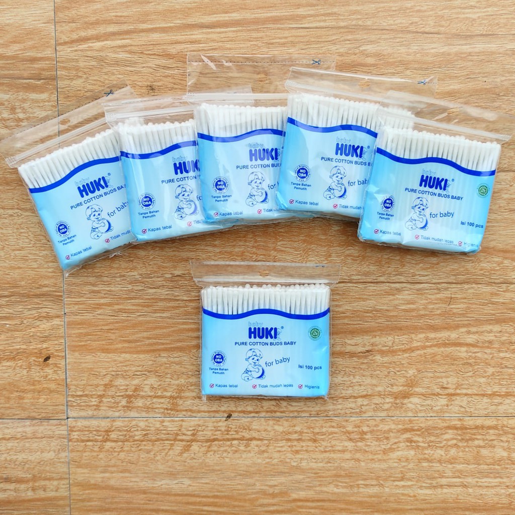 Huki pure Cotton Buds Baby isi 100 pcs 2 ply