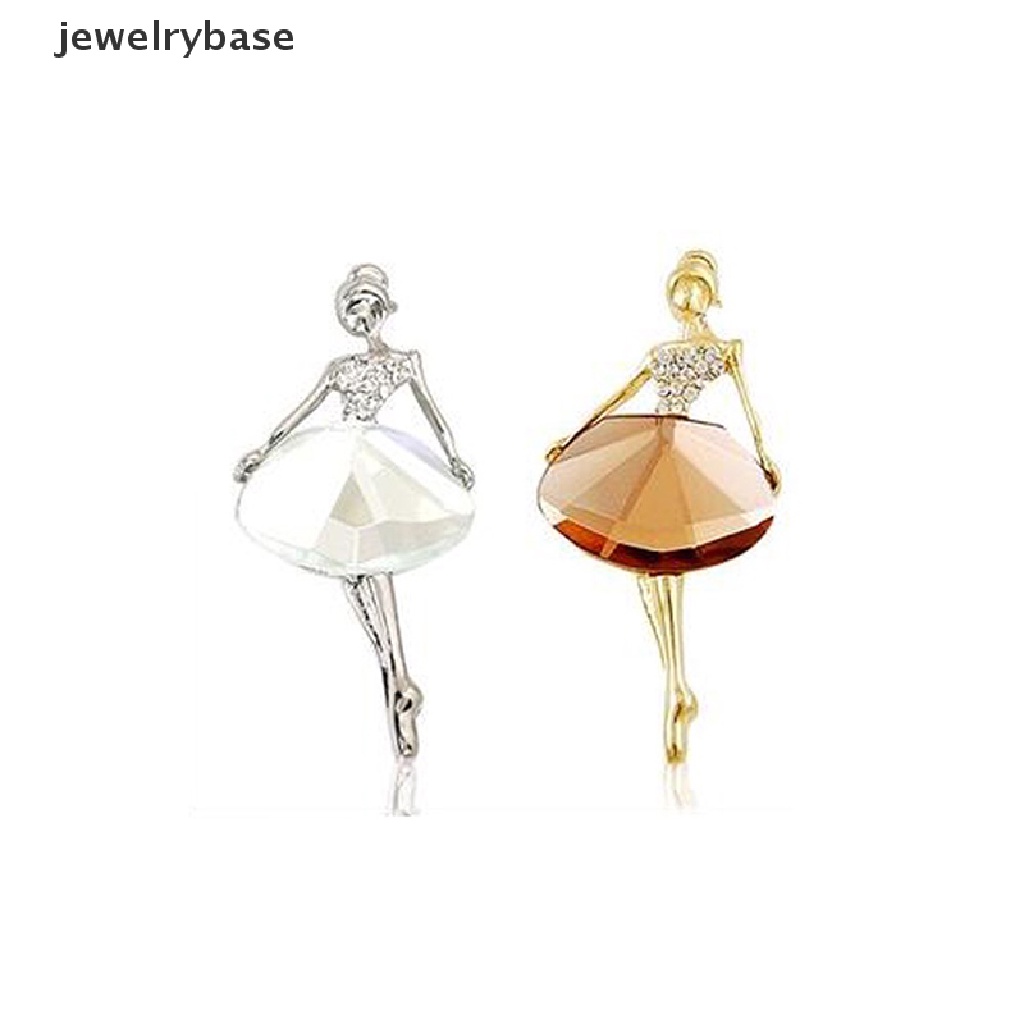 Bros Pin Desain Princess Ballerina Aksen Kristal Bling Untuk Wanita