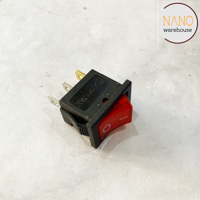 Saklar Switch Tombol On Off Karaoke Kecil Lampu Petak 3 Kaki Pin