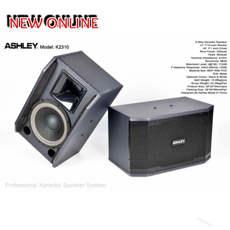 SPEAKER PASIF ASHLEY K2310 10inch K 2310 ORIGINAL