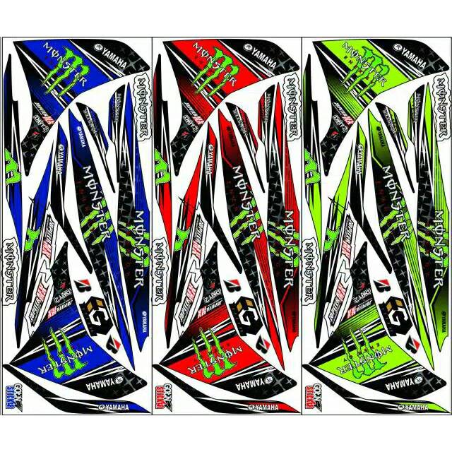 Striping variasi stiker  lis bodi Jupiter  mx  new 135  motif  