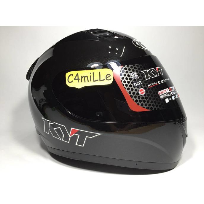 HELM KYT R10 R 10 SOLID BLACK FULL FACE