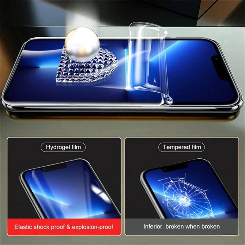 2in1 Pelindung Layar Hydrogel Film Untuk iPhone 13 12 11 Pro Max Mini X XR XS Max 7 8 6 6s Plus SE 2020 2022