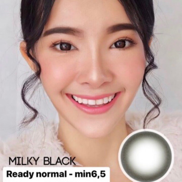 Milky brown gray &amp; black softlens korea natural