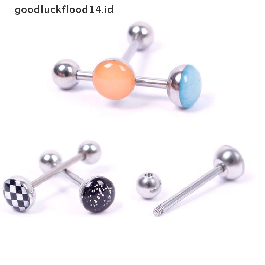 [OOID] Metal Tongue Rings Steel Bars Barbells Funny Nasty Wording Logo Lot of 30 ID