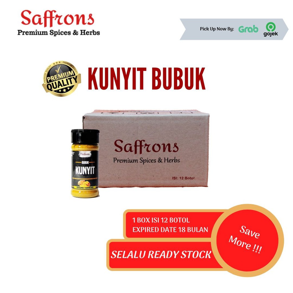 

SAFFRONS - KEMASAN BOX - Kunyit Bubuk / Ground Turmeric Premium Organic