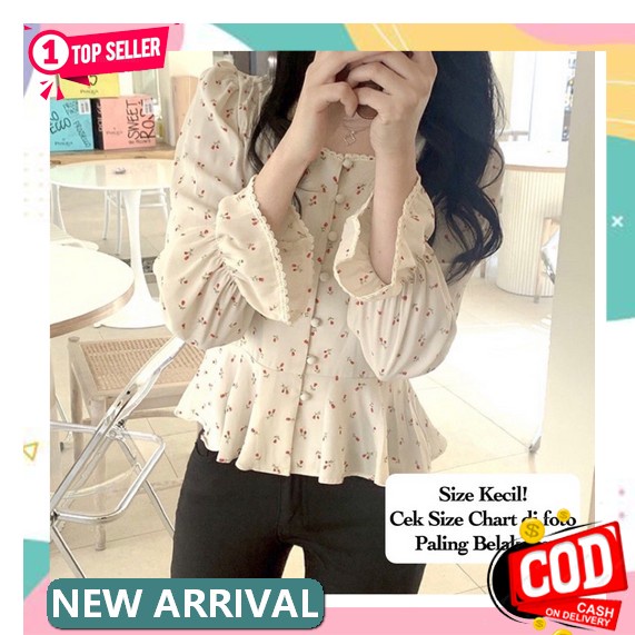 Baju Atasan Wanita Terbaru Kekinian Lengan Panjang Blouse Import Murah Korean Style Fashion Korea Ba