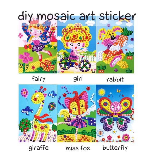 Zoetoys DIY Mosaic Art Sticker | Prakarya Menempel Stiker Manik Kerajinan Tangan | Diamond and Craft Activity