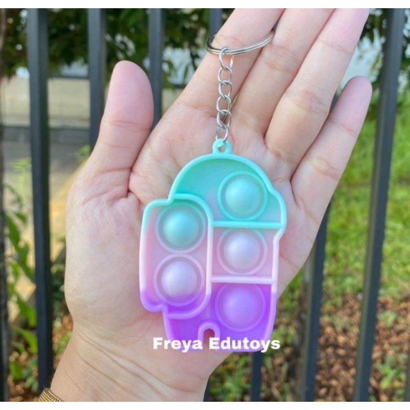 Pop It Rainbow Pop it Among Pop it Bulat Pop It Unicorn Mainan Anak edukasi Pop it Bulat Pop it persegi Mainan anak Pop it Dino mainan anak edukasi-G.kunci Among