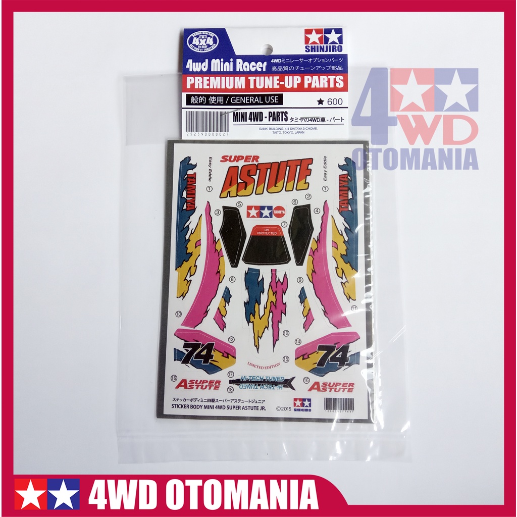 Tamiya - Sticker Body Mini 4WD Super Astute JR - Shinjiro