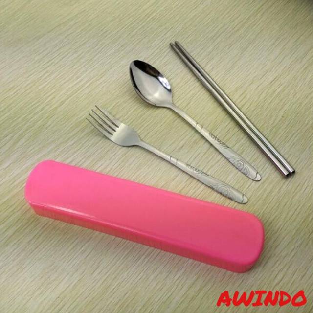 TERMURAH PAKET SET ALAT MAKAN SENDOK GARPU STAINLESS STEEL SPOON FORK SET