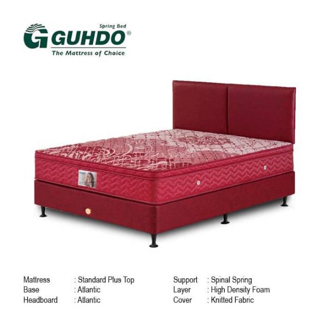 Guhdo Springbed Set Standard Plushtop Atlantic Style 100x200