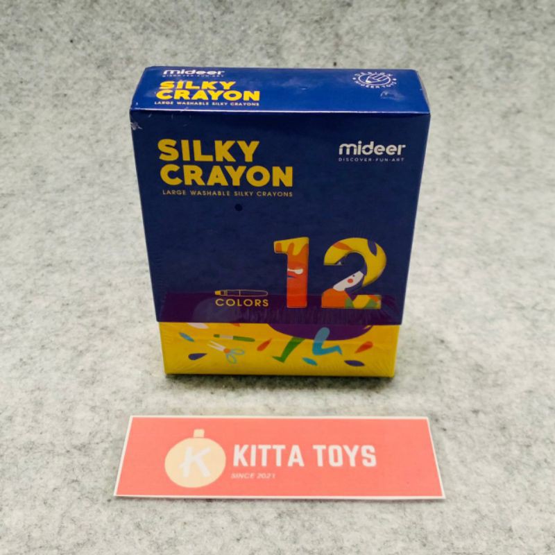 

Mideer Silky Washable Crayon 12 Colors Hadiah Kado Krayon Putar Panjang Warna Anak Colouring