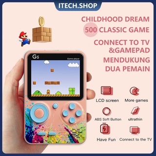 Gameboy Classic Retro Portable 500in1 Game Player  Connect To TV Or Gamepad  G5 Mainan Edukasi