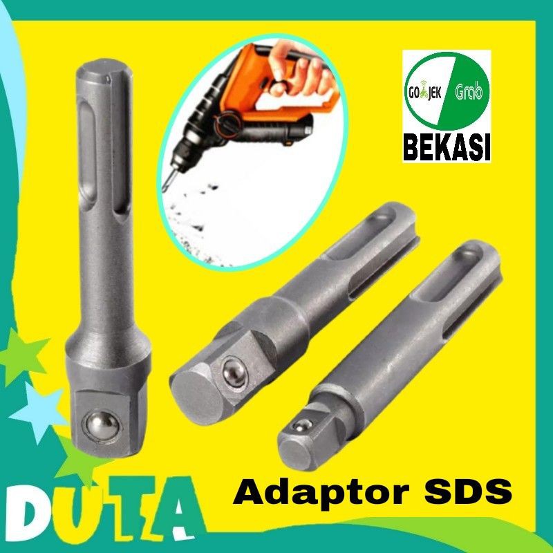 3 Pcs Socket Nut Driver Adapter Set SDS Bor Chuck Adaptor Ekstensi Daya Alat untuk bor beton