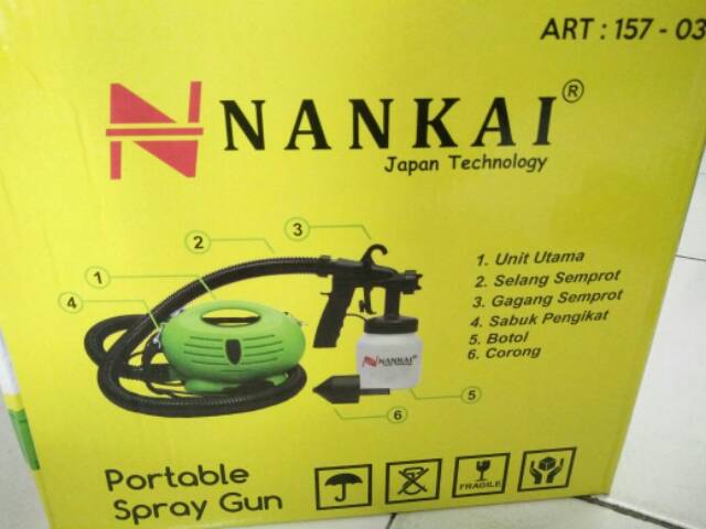 Nankai Portable Spray Gun Atau Mini Compresor Portable Spray Gun Spray Gun Elektrik Alat Semprot Cat Elektrik