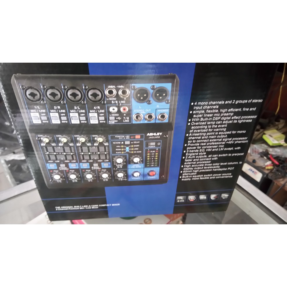 MIXER 8CHANNEL LIVE ASHLEY JAGUAR 8 ORIGINAL CONNECT TO KOMPUTER