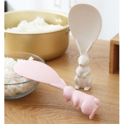 Centong Nasi Gagang Bentuk Kelinci / Sendok Nasi Gagang Kelinci Serat Gandum / Cedokan Nasi Rabbit