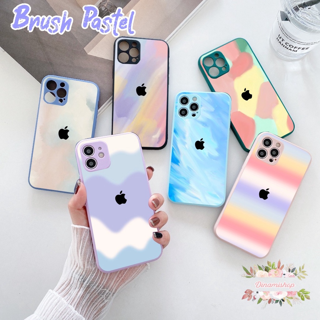 CASE CASING SOFTCASE SILIKON MACARON PELINDUNG KAMERA BRUSH PASTEL OPPO VIVO SAMSUNG XIAOMI REALME I
