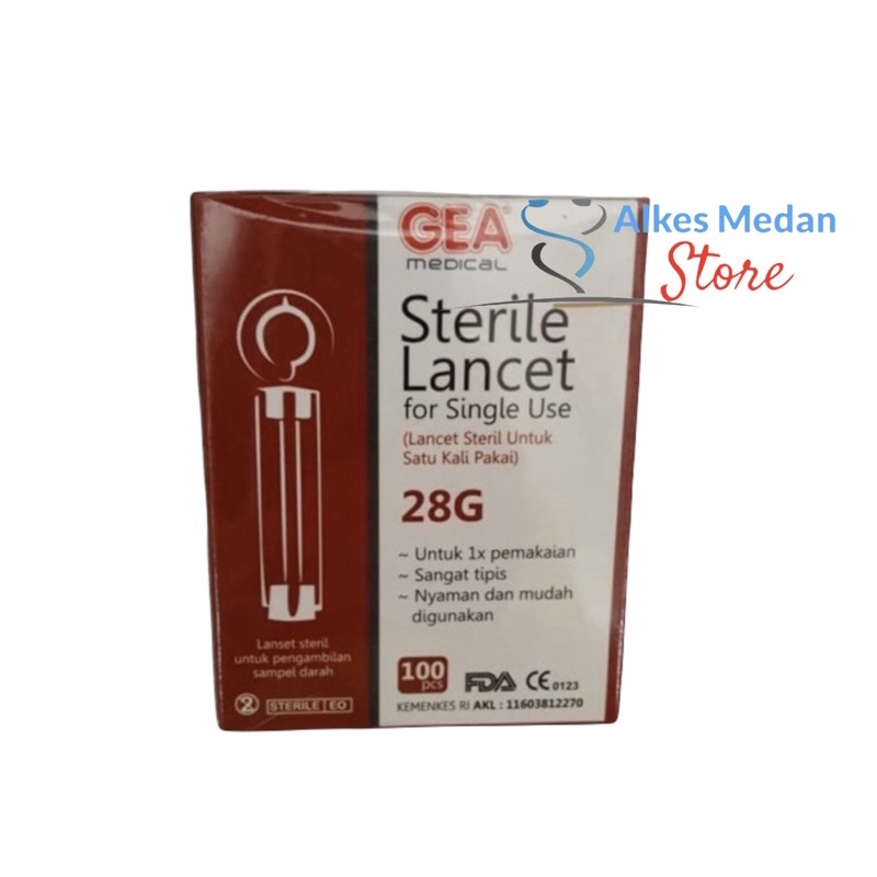 GEA Blood Lancet 28G isi 100