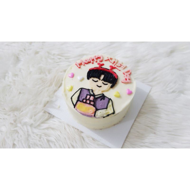 

mini Korean letter cake with character 1