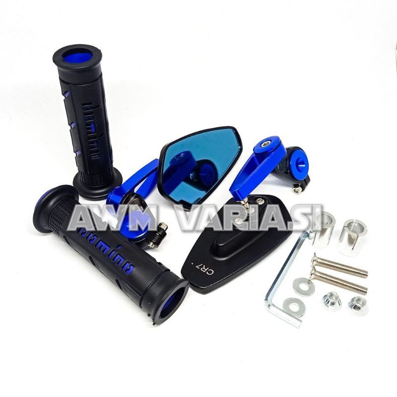 PAKET 2item Spion Jalu Bar End Oval Plus Handfat Motor Nmax PCX Aerox Lexi Beat Vario Mio dll