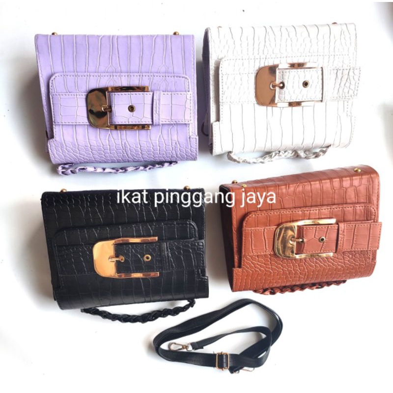 tas wanita tas selempang model terbaru/tas bermotif buaya