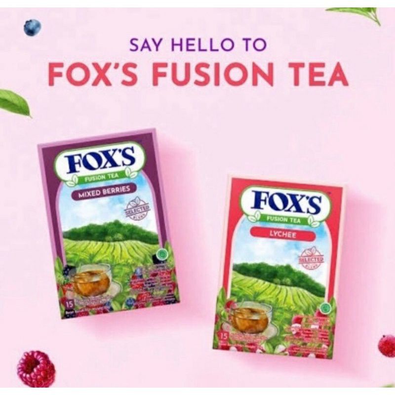 FOX'S FUSION TEA LYCHEE / MIXED BERRIES 25 GR (TEH CELUP)