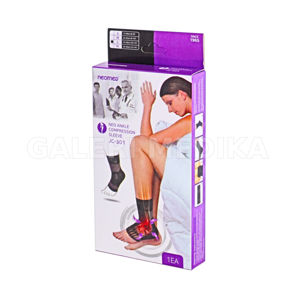 Neomed JC-301 Neo Ankle Compression Sleeve - Meringankan Ketegangan Otot dan Memperkuat Otot