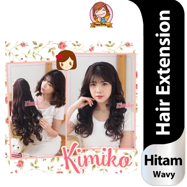 HAIRCLIP HAIR EXTENSION  WIG KOREA  KIMIKO WARNA HITAM 