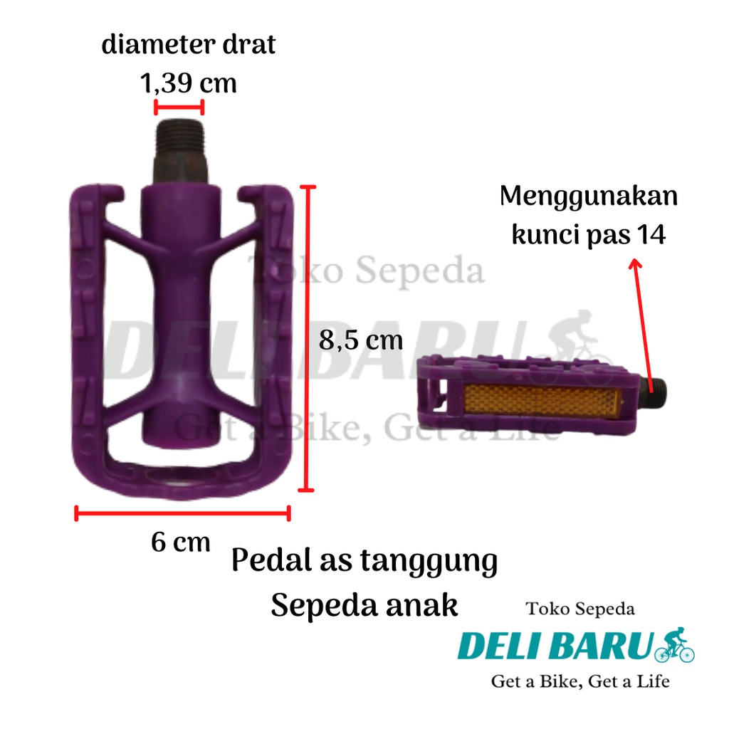 Deli baru Pedal as tanggung pijakan kaki gowesan sepeda anak 12 16 18 RRC