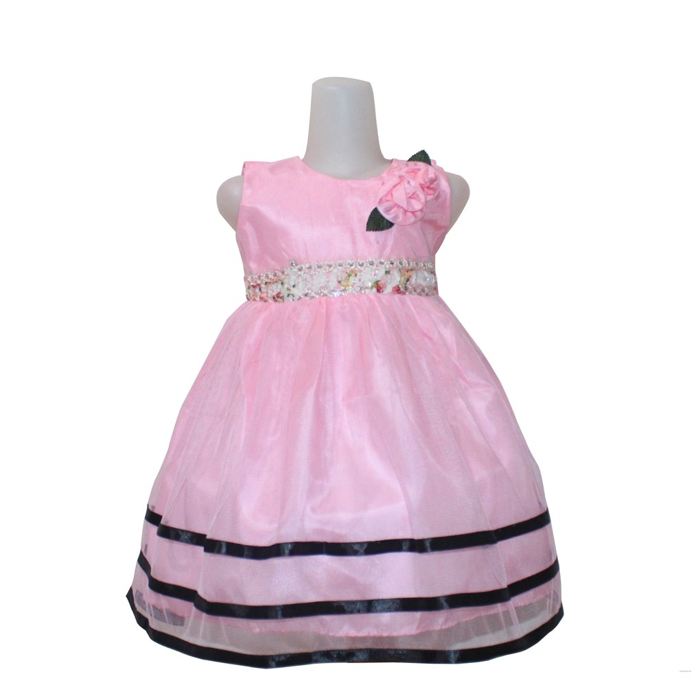 Dress Kids Elena/terusan dress anak tanpa lengan motif mute/Gaun Pesta Anak Murah/Baju Pesta Anak
