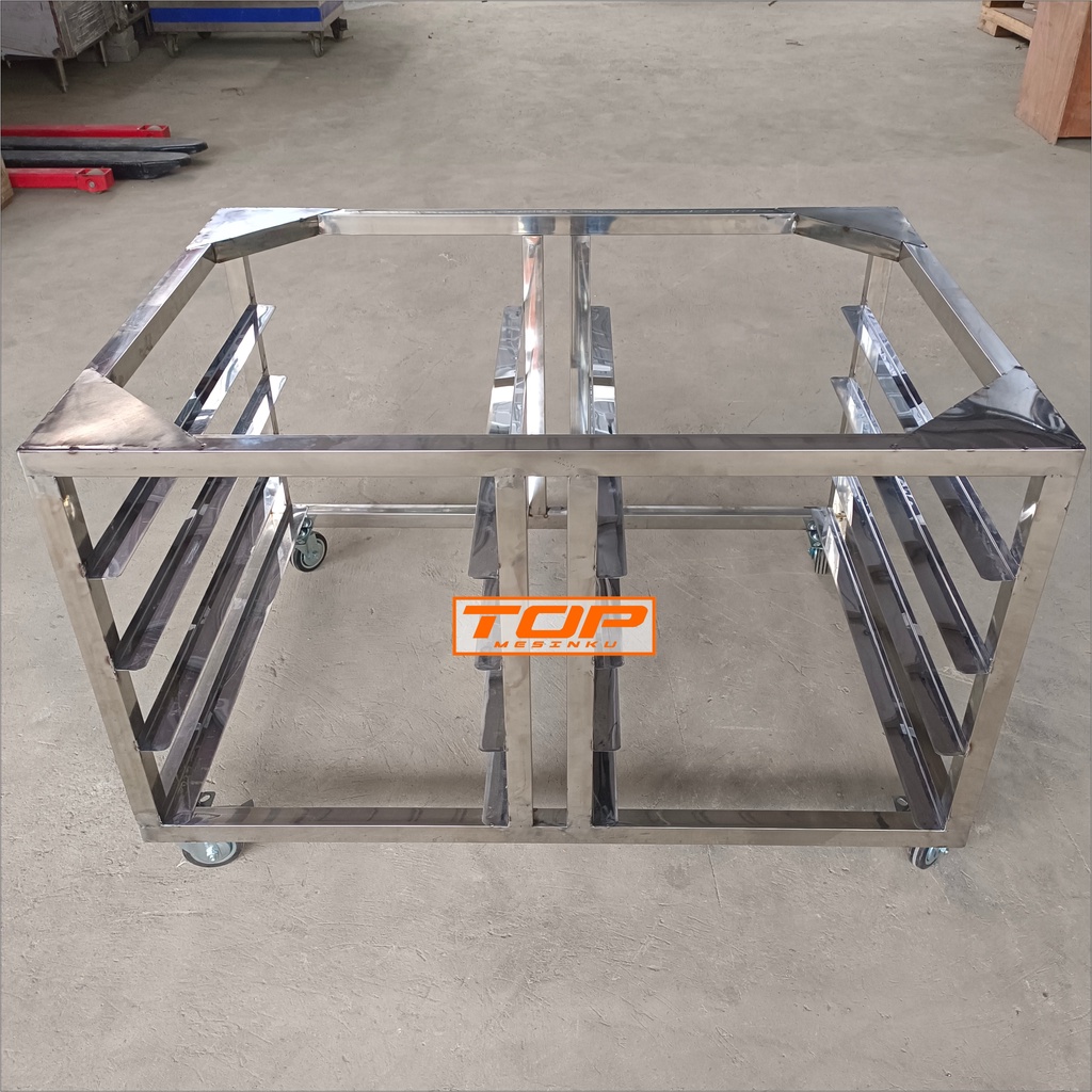 Meja oven 1 deck 1 tray stainless steel dilengkapi rak loyang 100*72*65cm TBU-MO100