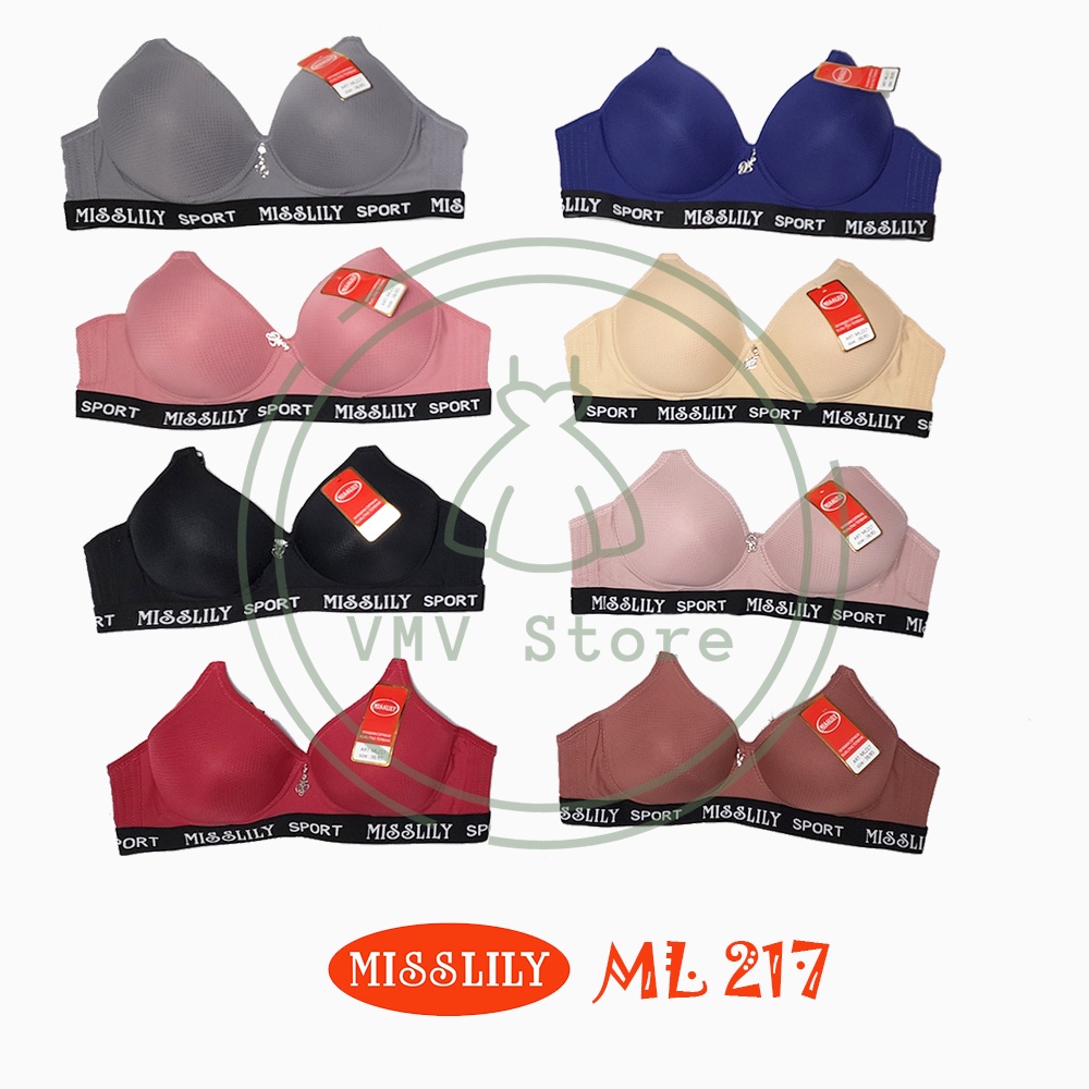 Sport Bra Cup B Besar Tanpa Kawat Kait 3 Misslily ML 217 Bh Sporty Sexy Miss Lily Original Asli