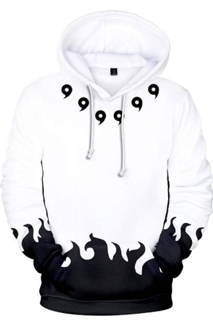 Jaket Anime Naruto Sweater Rikudo Sennin Putih Hoodie