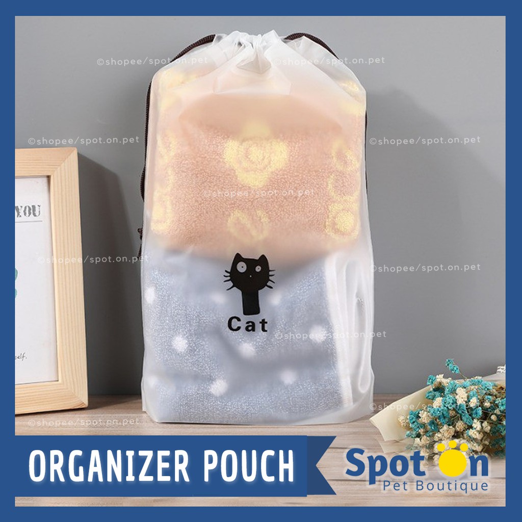 Cat Travel Organizer Pouch | Kantong Penyimpanan | Tas Serut