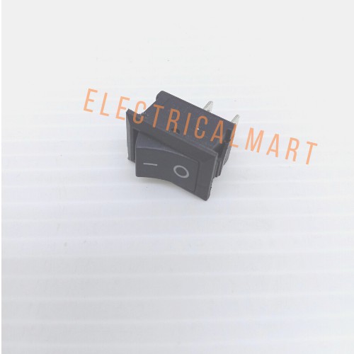 Saklar Switch ON OFF KOTAK Kecil 2 PIN HITAM / Rocker Switch mini Kotak 2 Kaki 10x15mm Kalkulator