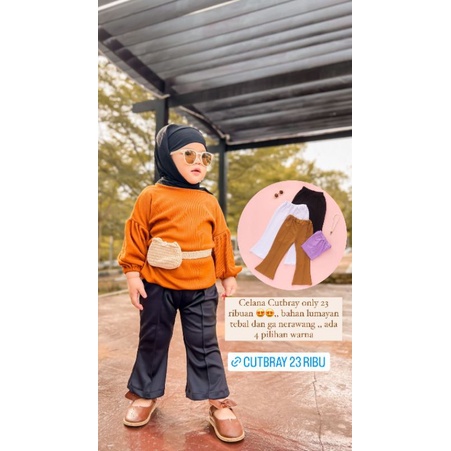 MOA BLOUSE | Baju Atasan Knit Anak Lengan Balon 3-9 Tahun | Blouse Rib Knit Premium