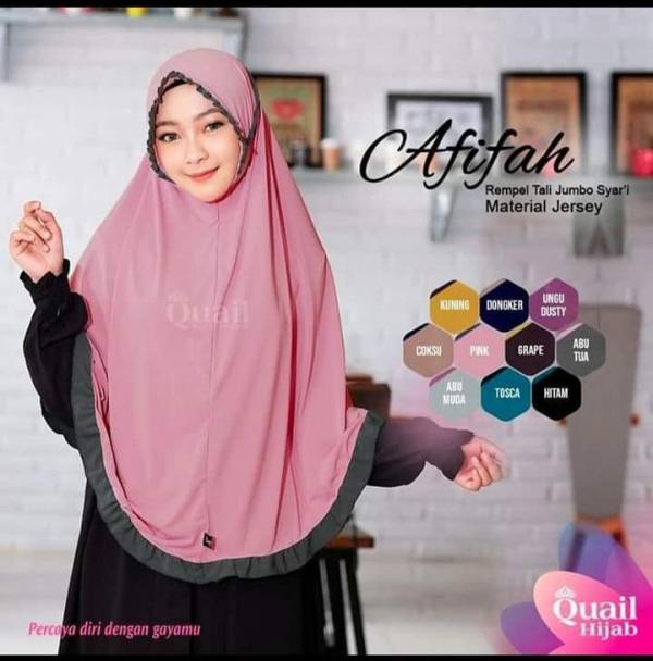 Jilbab Instan Jumbo Bergo KCB Jersey Super AL QINTAR Original R241-A