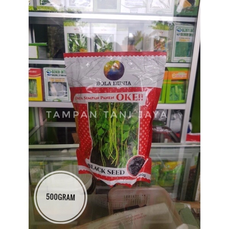 Bibit benih Kacang Panjang Emas BLACK SEED | Bola Dunia | 500 gram