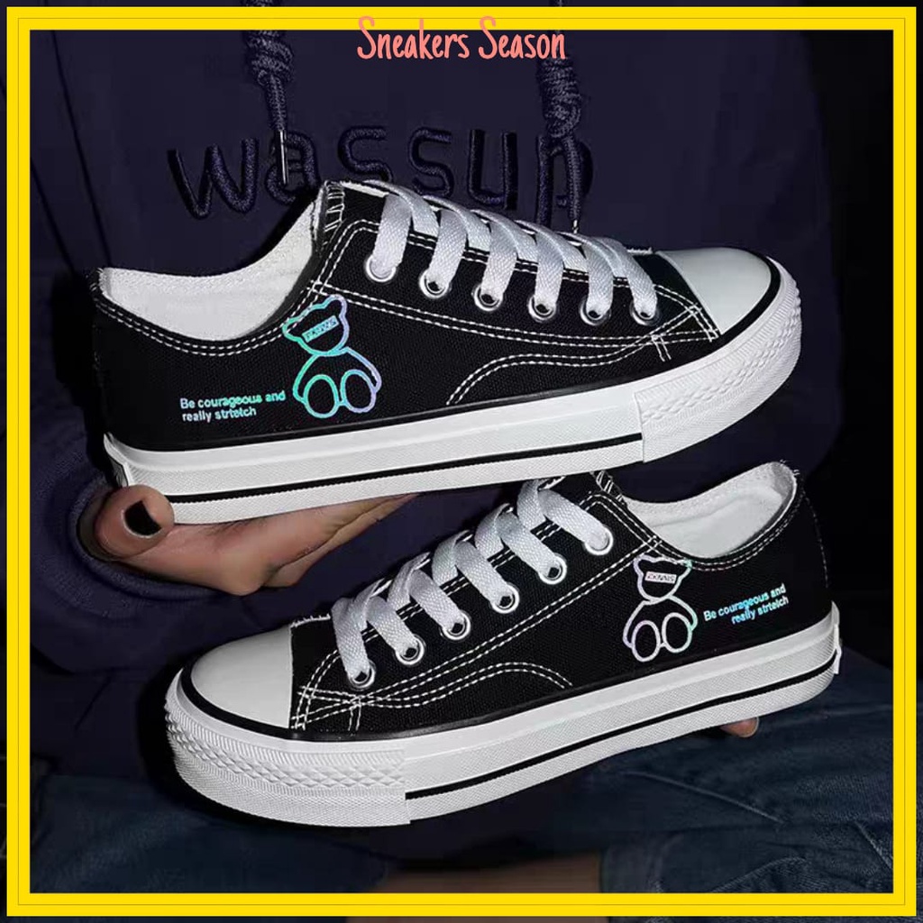 COD SS 955 Sepatu Wanita Kanvas Sneakers Tali Outsole Tebal Trend Cewek Terkini Korea Style